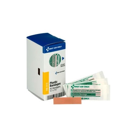 Acme United First Aid Only FAE-3115 SmartCompliance Refill 3/8" X 1.5" Junior Bandages, Plastic, 40/Box FAE-3115